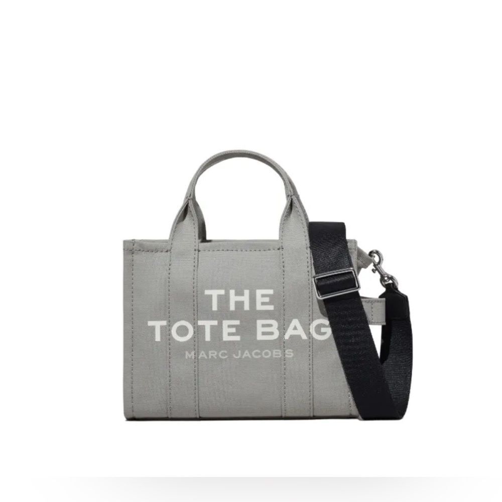 Marc Jacobs Gray Tote Bag with Black Strap